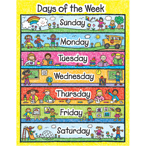 Days Of The Week Chart Pdf